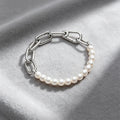 Bracelet Étoile in Pearl Silver — minimalist stainless steel bracelet by Élan by AKI