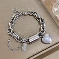 Bracelet Solé in silver stainless steel — minimalist bracelet by Élan by AKI