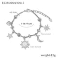 Bracelet Veloura in Star Silver — stainless steel charm bracelet by Élan by AKI