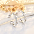 Dana Hoop Earrings – Cubic Zirconia Silver Tone | ÉLAN by AKI