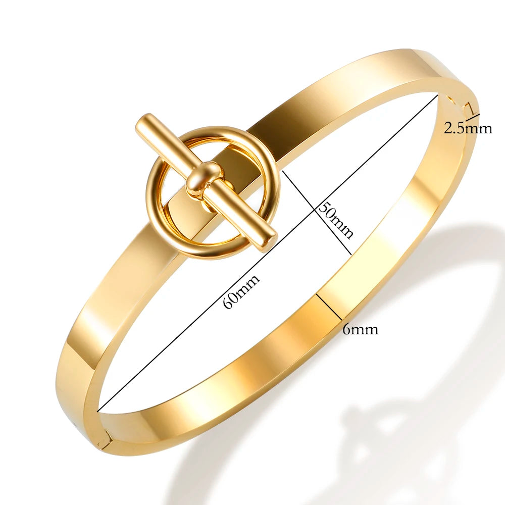 Lumi Set — gold-plated bracelet and ring jewellery set by Élan by AKI