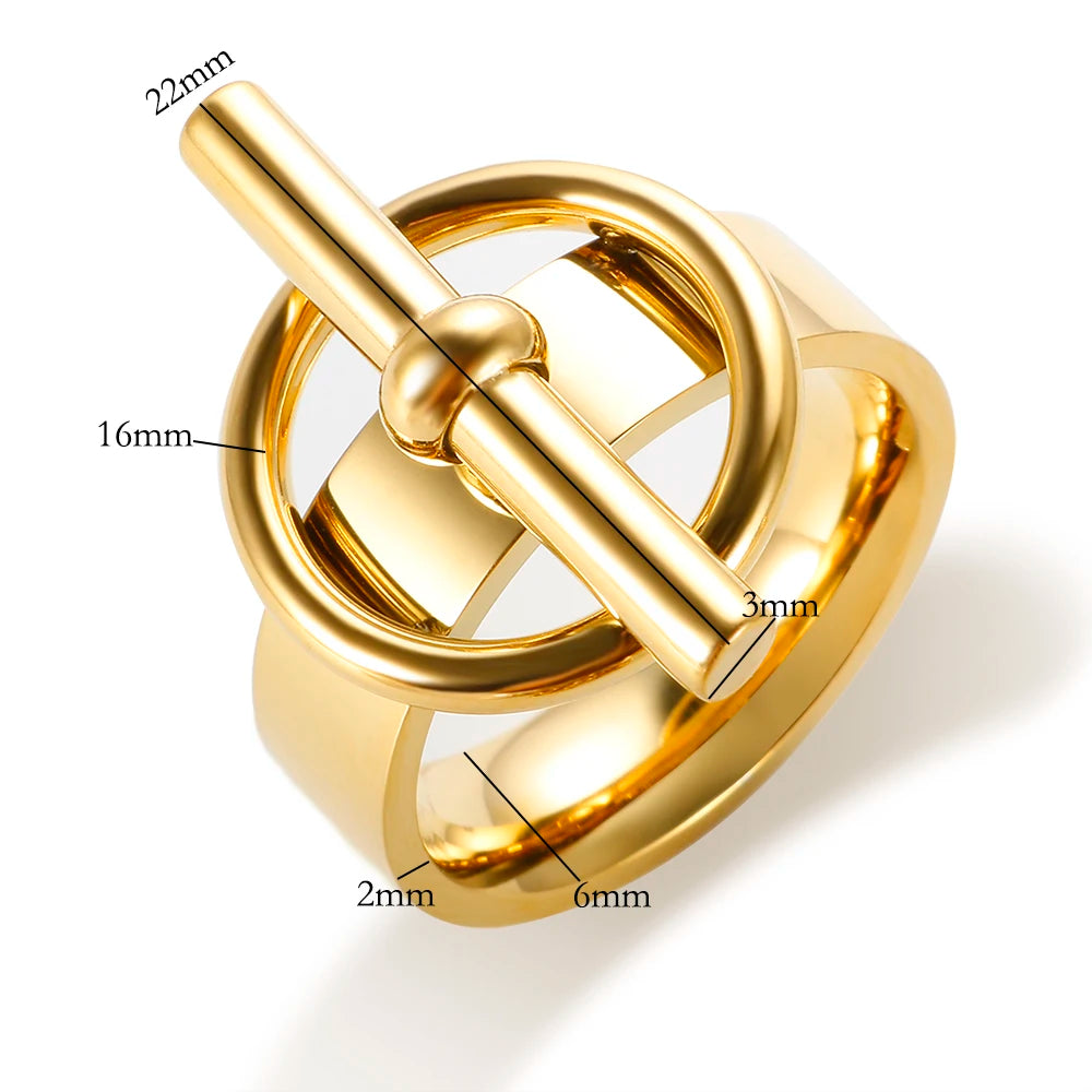 Lumi Set — gold-plated bracelet and ring jewellery set by Élan by AKI