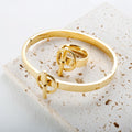 Lumi Set — gold-plated bracelet and ring jewellery set by Élan by AKI