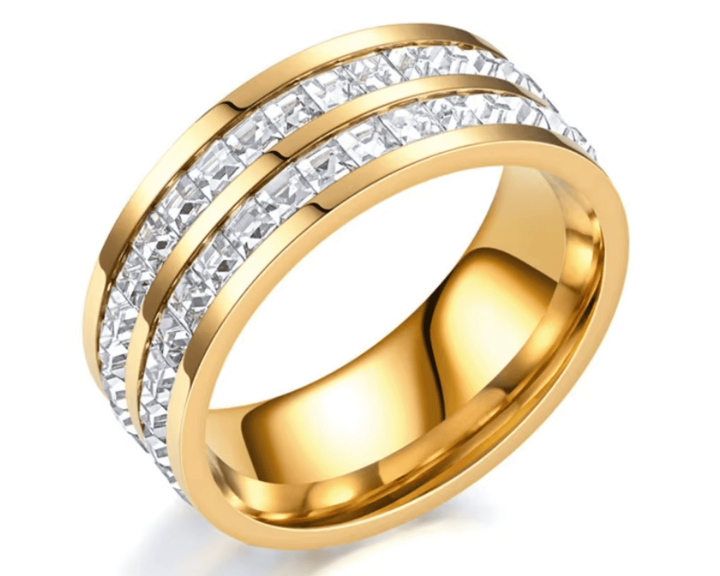 Ring Odette in gold stainless steel — minimalist ring by Élan by AKI