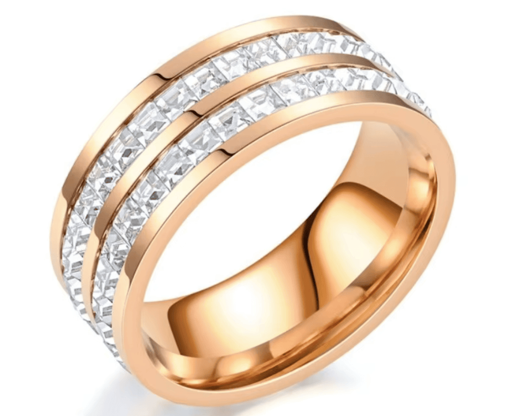 Ring Odette in rose gold stainless steel — minimalist ring by Élan by AKI