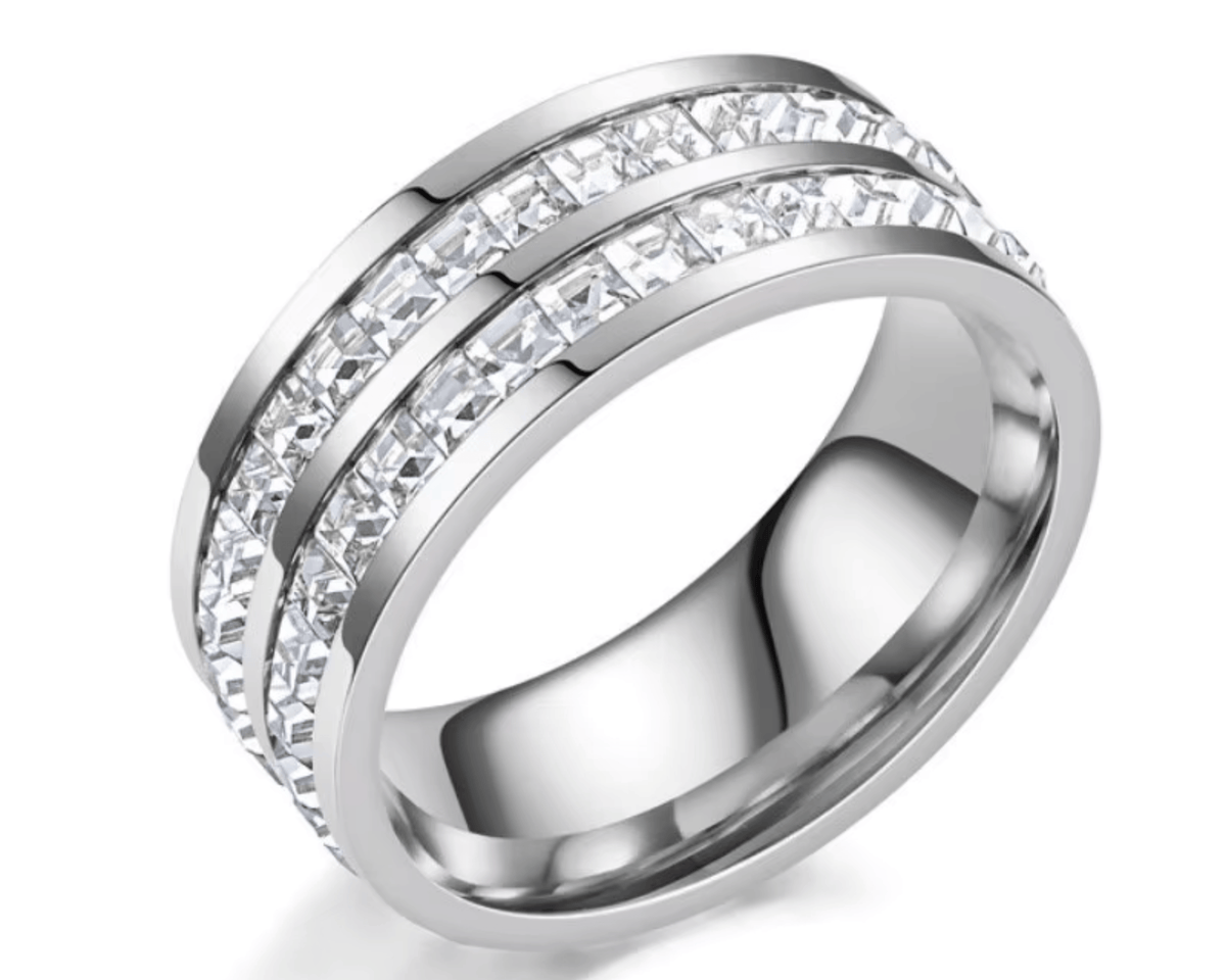 Ring Odette in silver stainless steel — minimalist ring by Élan by AKI