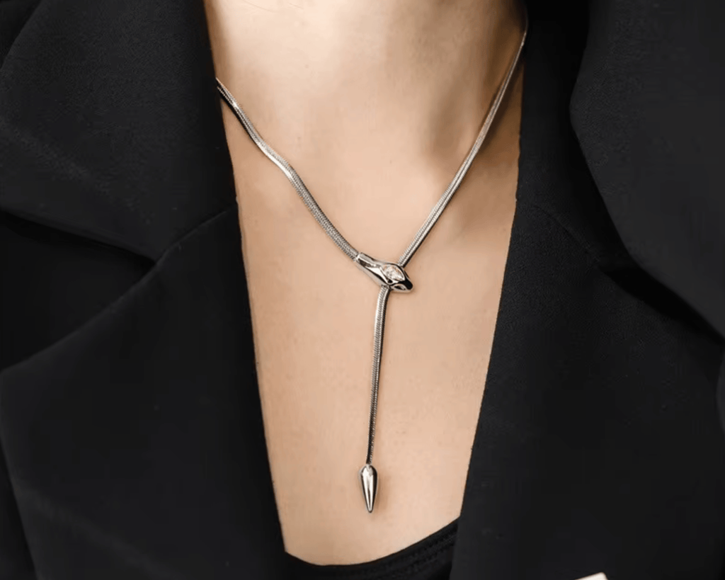 Necklace Sorelle in Long Silver — delicate stainless steel necklace by Élan by AKI